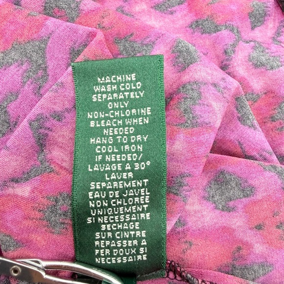 Lauren Ralph Lauren Geometric Knot Front V-Neck Jersey Dress 14W Mob Wife Modern - Picture 7 of 7